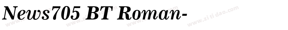 News705 BT Roman字体转换